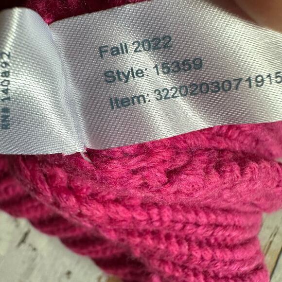 Marine Layer Ribbed Oversized Crewneck Sweater Size Small Rose Violet - Picture 11 of 12